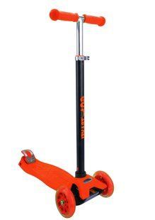 LED триколісний дитячий самокат (до 75 кг) Kids Scooter GO Travel maxi LS306OR помаранчевий