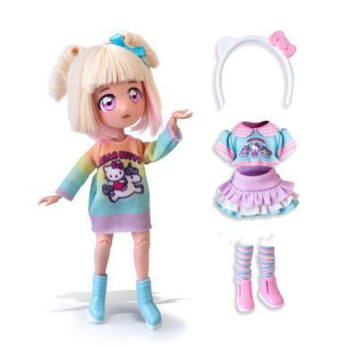 Стильна лялька Цукерочка-єдиноріг 4SF Manga Dolls Hello Kitty HKTF2000