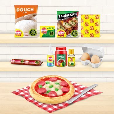 Набор со слаймами Пицца Slime Mart Pizza Make Your Own Realistic Slime Food Shopping Basket Zuru 15905B
