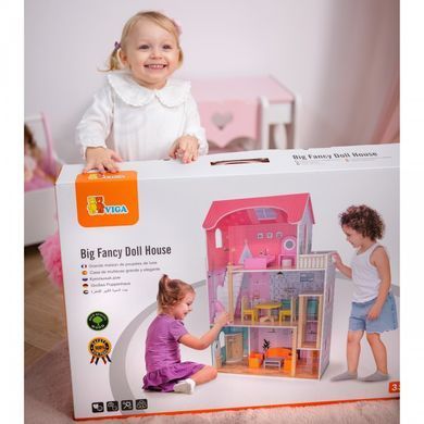 Большой деревянный кукольный домик Big Fancy Doll House Viga Toys 44570