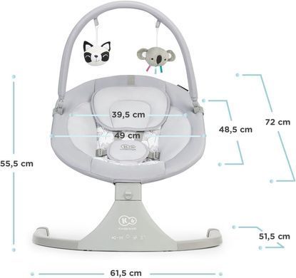Крісло-гойдалка Kinderkraft Luli Gray KKBLULIGRY0000