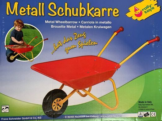 Металлическая детская тачка Rolly Toys Metall Schubkarre 270804 красная