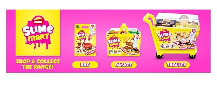 Набор со слаймами Пицца Slime Mart Pizza Make Your Own Realistic Slime Food Shopping Basket Zuru 15905B