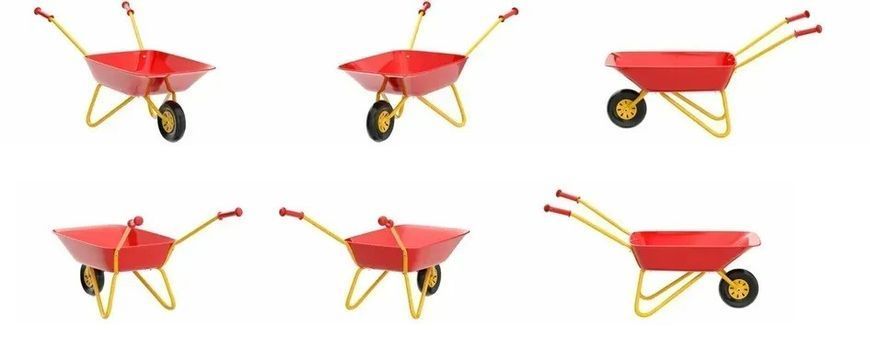 Металлическая детская тачка Rolly Toys Metall Schubkarre 270804 красная