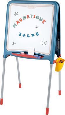 Двосторонній мольберт на металевих ніжках Літери та цифри Smoby Metal Board 410308