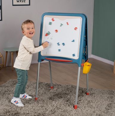 Двосторонній мольберт на металевих ніжках Літери та цифри Smoby Metal Board 410308