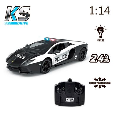 Уценка Автомобиль на р/у (34 см, 1:14, 2,4 GНz) Lamborghini Aventador Police KS Drive 114GLPCWB