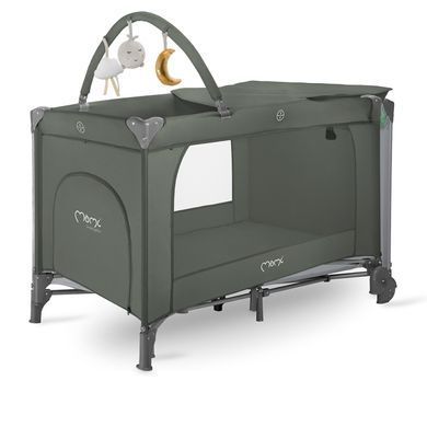 Дорожная детская кроватка 2в1 MoMi BELOVE PLUS Dark Green LOZE00025&nbsp;