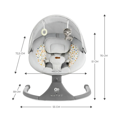 Крісло-гойдалка Kinderkraft Lumi 2 Light Grey KBLUMI02LGR0000