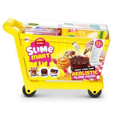 Набор со слаймами Тележка вкусностей Slime Mart Shopping Cart Slime Kit Make Your Own Realistic Slime Food Zuru 15907
