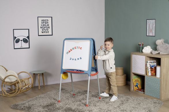 Двосторонній мольберт на металевих ніжках Літери та цифри Smoby Metal Board 410308