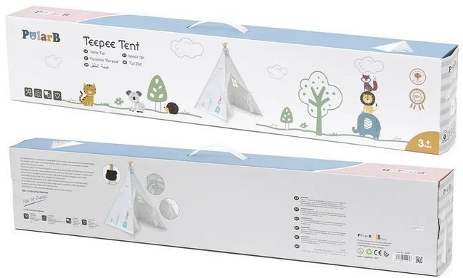 Деревянная палатка для детей PolarB Tipi Teepee Tent Viga Toys 44095