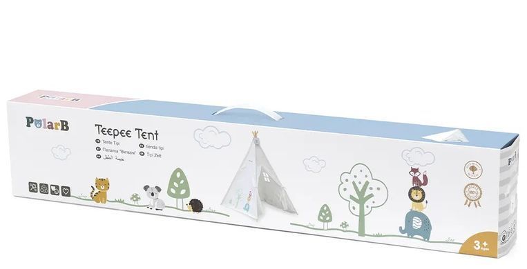 Деревянная палатка для детей PolarB Tipi Teepee Tent Viga Toys 44095