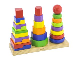 Деревянная пирамидка Geometric Stacker Viga Toys 50567