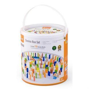 Динамічний конструктор (116 елементів) Дерев'яне доміно Viga Toys 51620