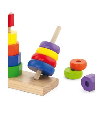 Дерев'яна пірамідка Geometric Stacker Viga Toys 50567