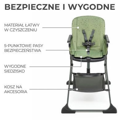 Раскладной стульчик для кормления Foldee Green Kinderkraft KHFOLD00GRE0000 зеленый