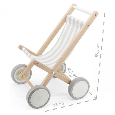 Дерев'яна коляска для ляльок Doll Stroller Viga Toys 44687