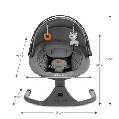 Кресло-качалка Kinderkraft Lumi 2 Dark Grey KBLUMI02DGR0000