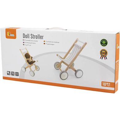 Дерев'яна коляска для ляльок Doll Stroller Viga Toys 44687