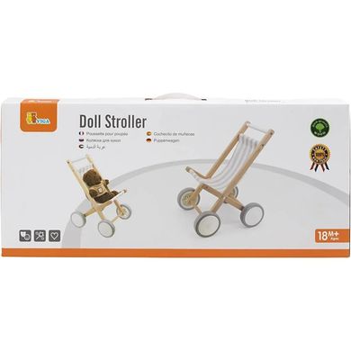 Дерев'яна коляска для ляльок Doll Stroller Viga Toys 44687