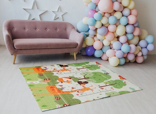 Дитячій складний, двосторонній термокилимок (200х180 см) Poppet PP009-200