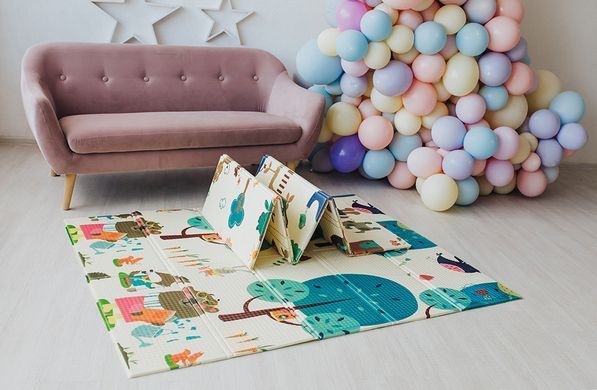 Дитячій складний, двосторонній термокилимок (200х180 см) Poppet PP009-200