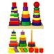 Дерев'яна пірамідка Geometric Stacker Viga Toys 50567