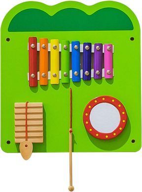 Настенная игрушка бизиборд Крокодил Viga Toys 50346 сертификат FSC Монтессори