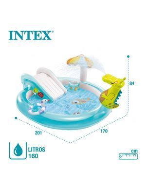 Детский игровой центр-бассейн с горкой Аллигатор Intex 57165