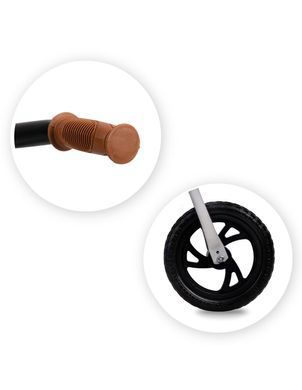 Двухколесный беговел с ручным тормозом MoMi Breki ROBI00059 серый