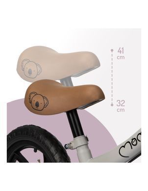 Двухколесный беговел с ручным тормозом MoMi Breki ROBI00059 серый