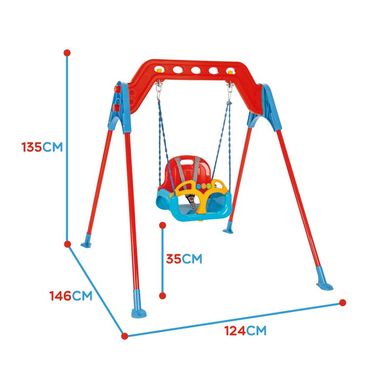 Одномісна гойдалка для дітей (до 100кг) 3 в 1 Swing Woopie 31057