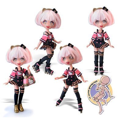 copy_Кукла 4SF Manga Dolls серии Hello Kitty Золотая Роллер Дева HKTF1000