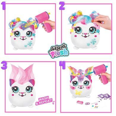 Игровой набор Сделай прическу Серденька Airbrush Plush Hairrific Squishy Canal Toys AIR040/2 с аэрографом
