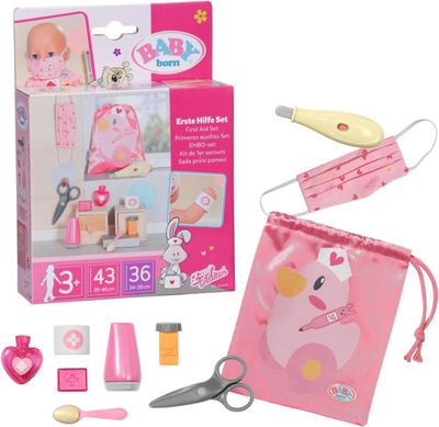 Игровой набор Аптечка первой помощи (10 предметов) First Aid Set Baby Born Zapf Creation 834091