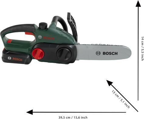 Іграшкова ланцюгова бензопила з рухомим ланцюгом Bosch II mini Chain Saw Theo Klein 8399 звук та світло
