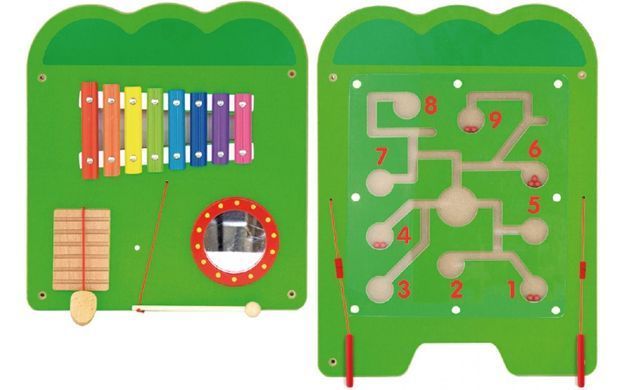 Настенная игрушка бизиборд Крокодил Viga Toys 50346 сертификат FSC Монтессори