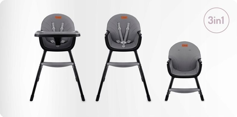 Стульчик для кормления 3в1 MoMi REKI black KRKA00033