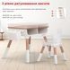 Дитячий багатофункціональний столик 3 в 1 та стілець POPPET PP-010CP coral rose