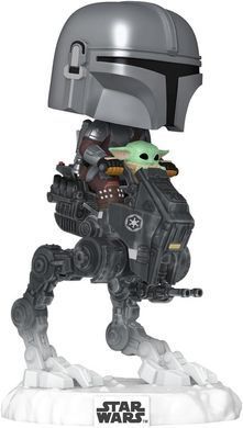 Ігрова фігурка Funko POP! Rides (837) Deluxe The Mandalorian with Grogu in Imperial Remnant AT-RT 90812