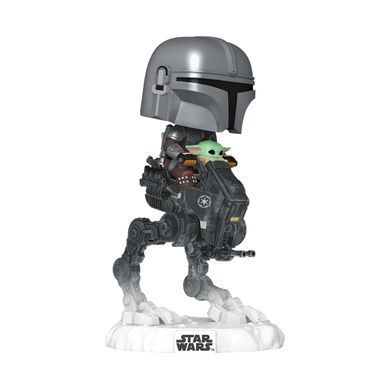 Ігрова фігурка Funko POP! Rides (837) Deluxe The Mandalorian with Grogu in Imperial Remnant AT-RT 90812