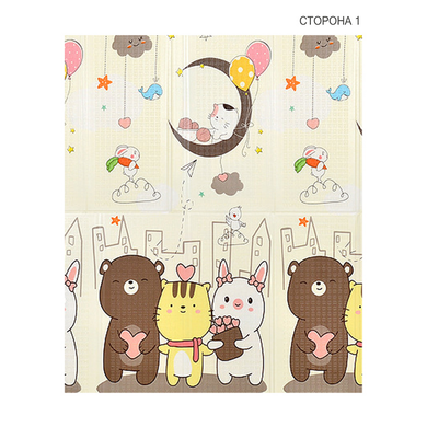 Дитячій складний, двосторонній термокилимок (200х180 см) Poppet PP011-200