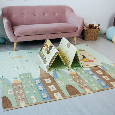 Дитячій складний, двосторонній термокилимок (200х180 см) Poppet PP011-200