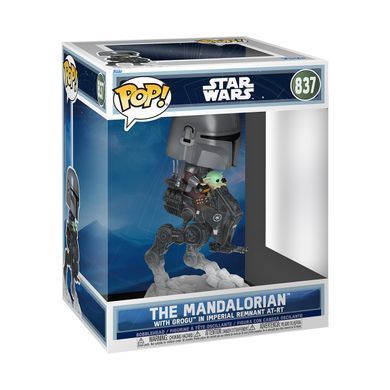 Ігрова фігурка Funko POP! Rides (837) Deluxe The Mandalorian with Grogu in Imperial Remnant AT-RT 90812