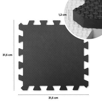 Коврик-пазл Kinderkraft Luno Black, 30 элементов KKMLUNOBLK0000