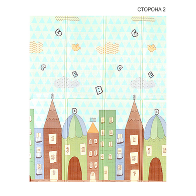 Дитячій складний, двосторонній термокилимок (200х180 см) Poppet PP011-200