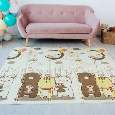 Дитячій складний, двосторонній термокилимок (200х180 см) Poppet PP011-200