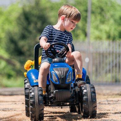 Дитячий трактор на педалях з причепом New Holland Falk 3090B від 3 років