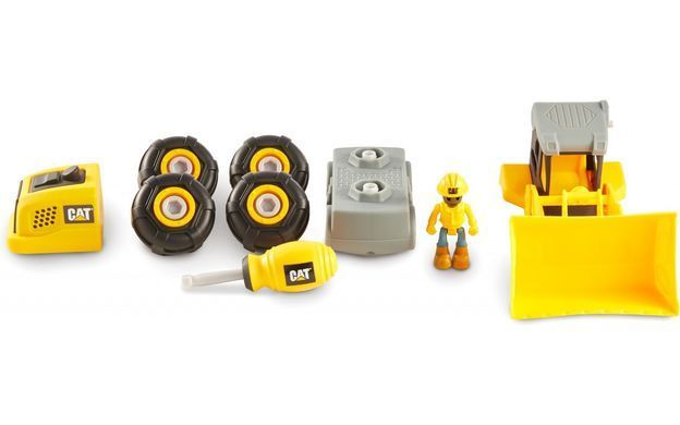 Уценка Конструктор колесный погрузчик CAT Junior Crew Build Your Own wheel loader (20 см) Funrise 80905F